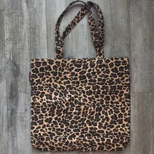 J. Crew Leopard Canvas Tote
